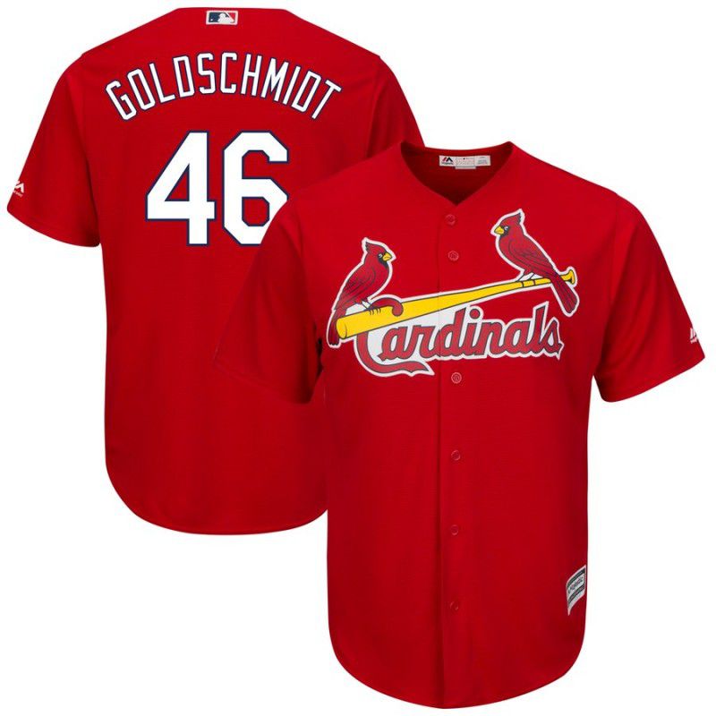 Men St. Louis Cardinals 46 Goldschmidt Red Game MLB Jersey